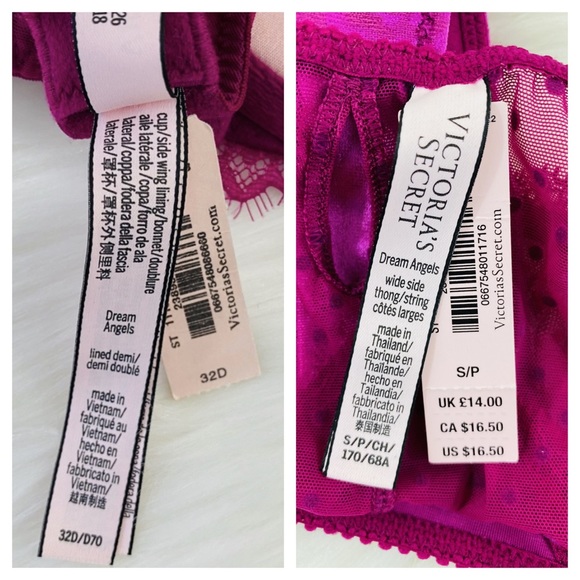 32D/S Victoria’s Secret Lined Demi Bra & Thong Set - Picture 13 of 13